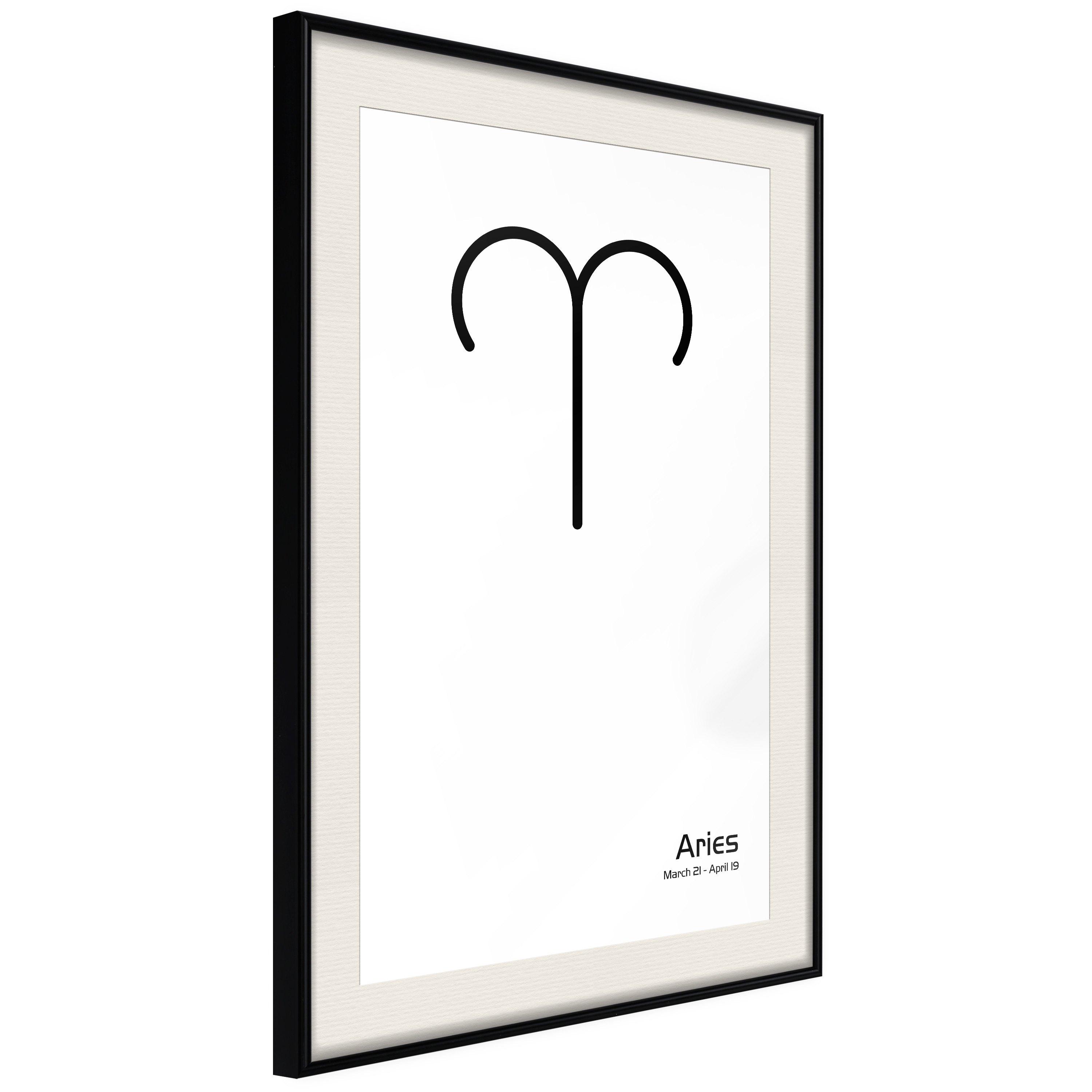 Affisch - Aries [Poster] 20x30 Svart ram med passepartout, 20x30 cm