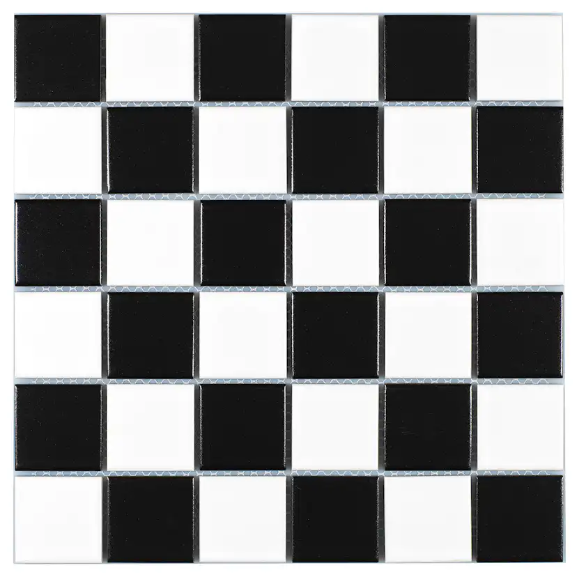 Klinkermosaik Arredo Titan Mix Svart/Vit Matt 5x5 cm