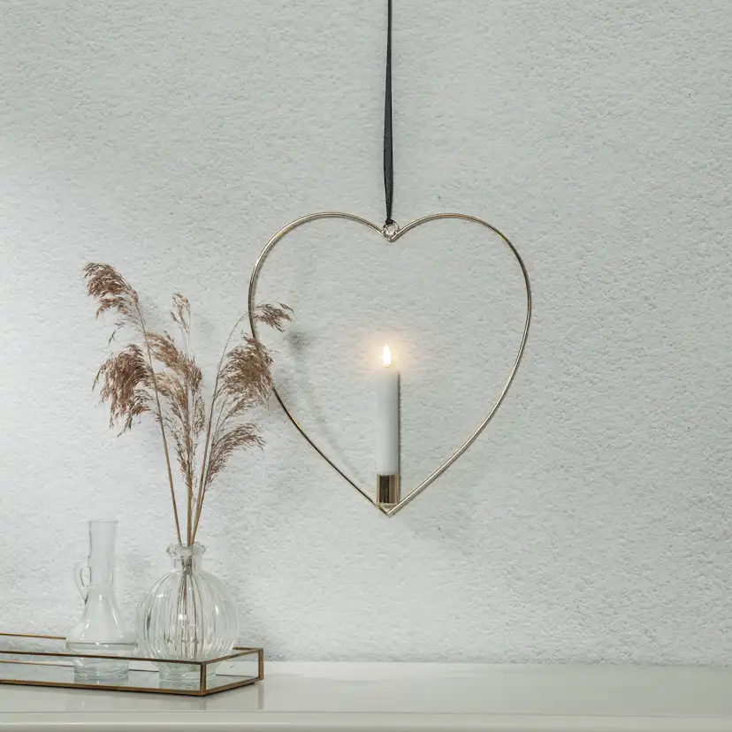 Inomhusdekoration Star Trading Flamme Heart Vägg