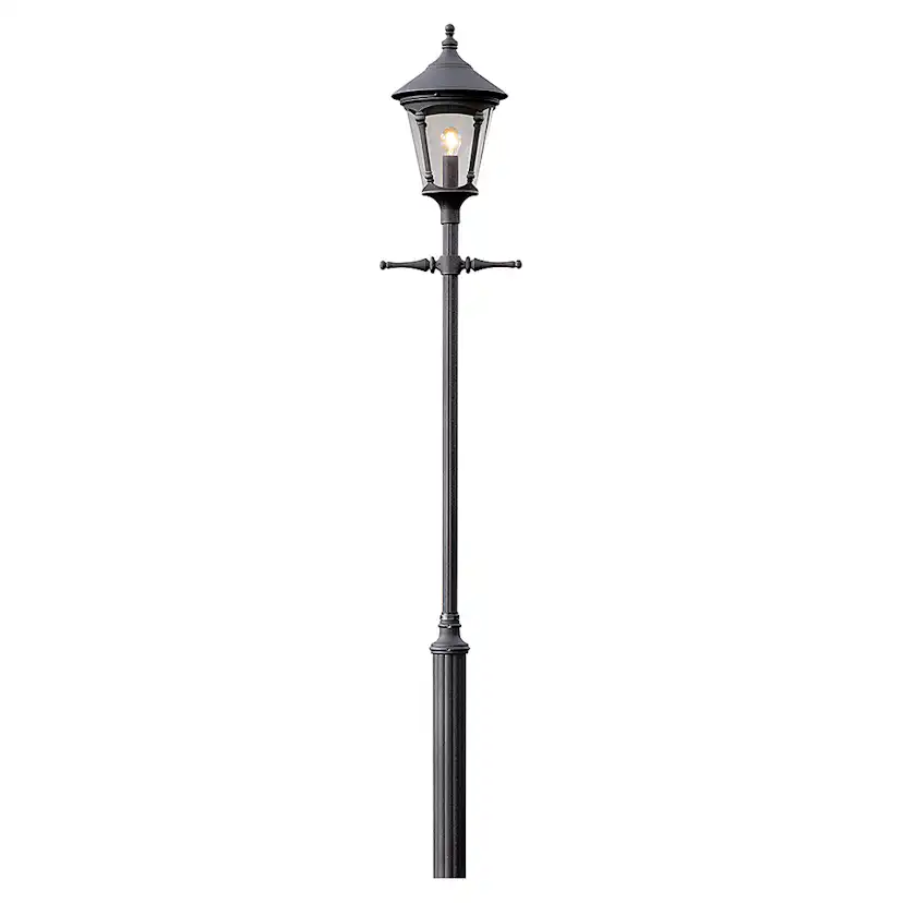 Virgo stolplykta E27 svart ex stolpe Svart