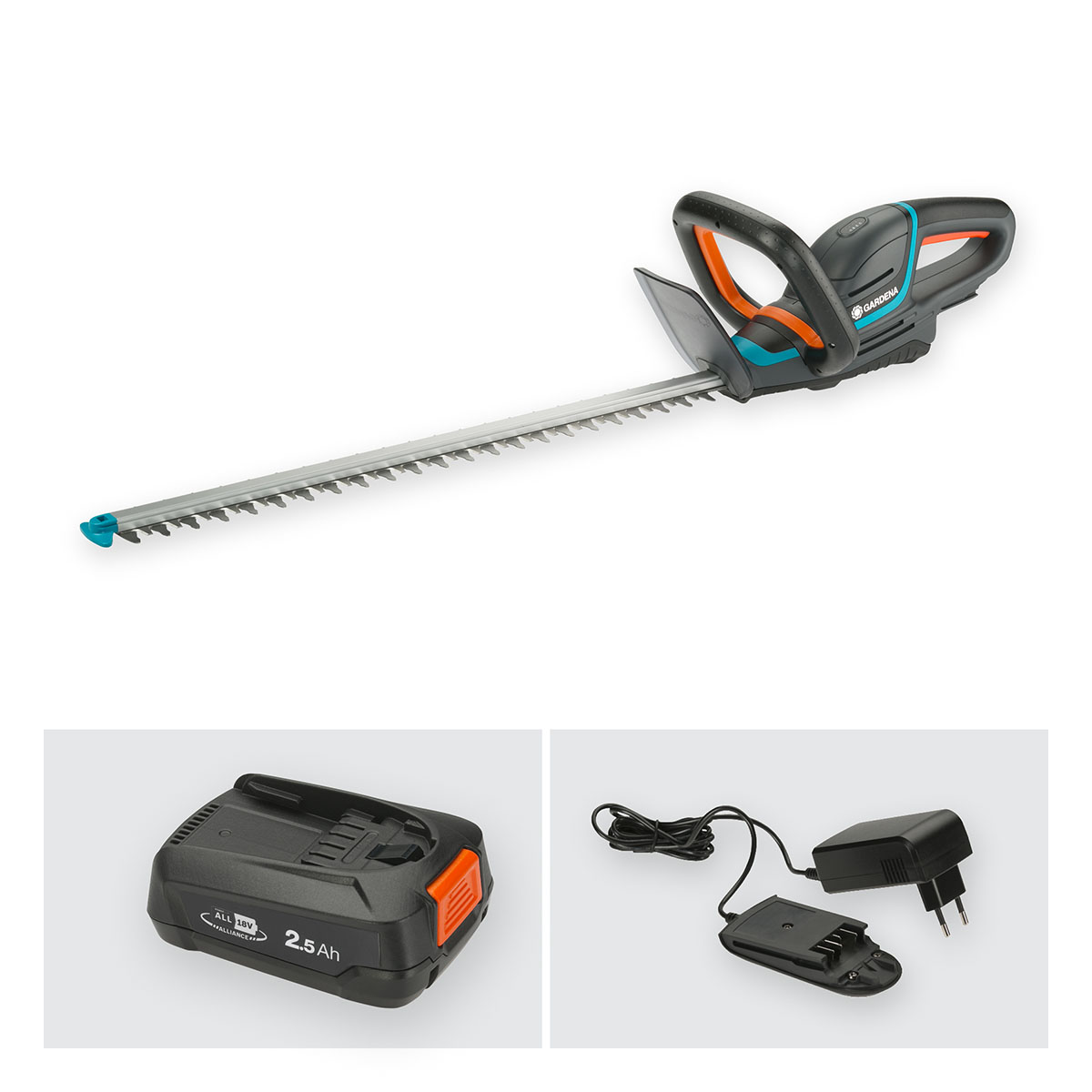 Häcksax Gardena ComfortCut 60/18V P4A Komplett (2,5Ah batteri + standardladdare)