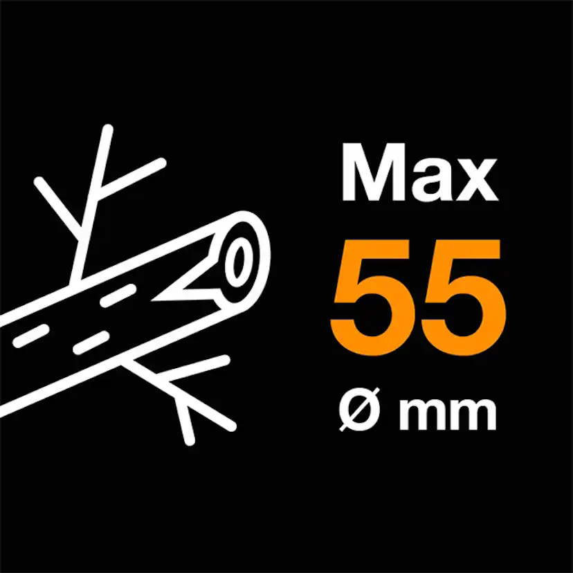 Grensax Fiskars Powergear X LX99-L med Mothåll