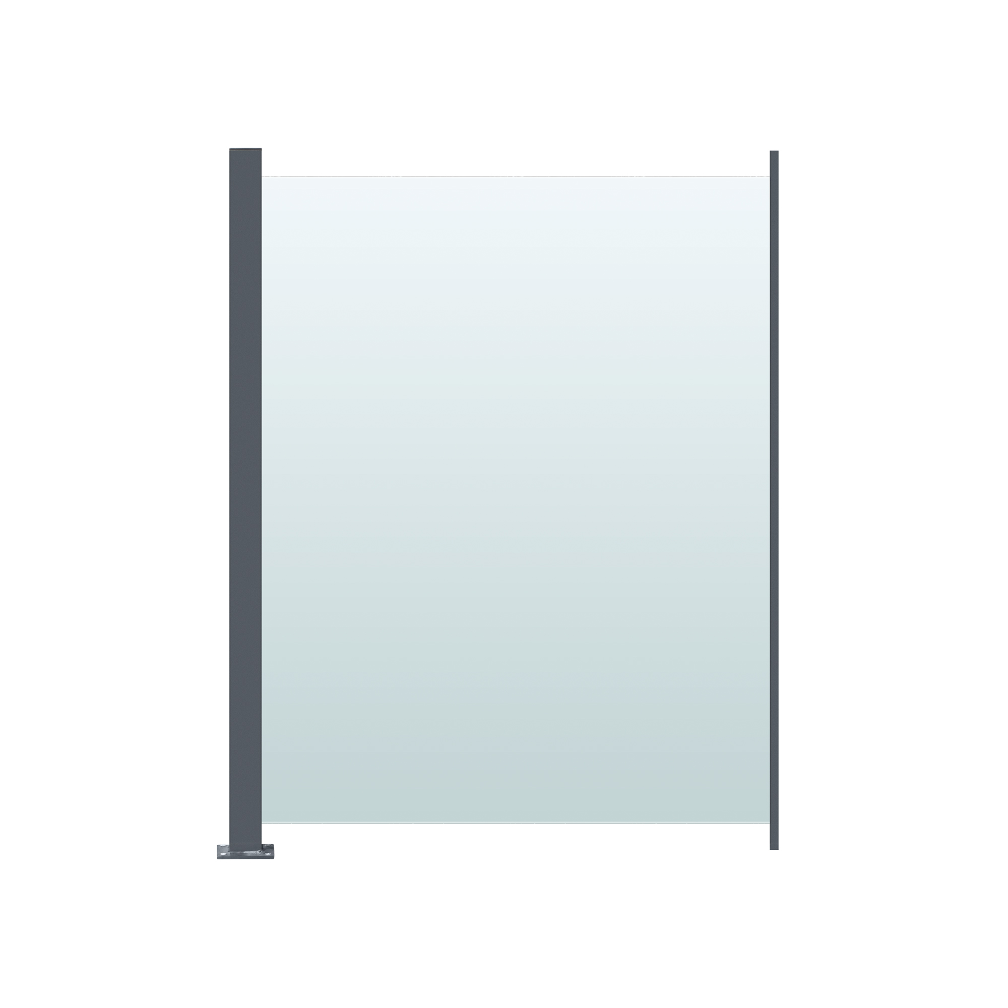 Glasräcke Hortus Klarglas Inkl Modul & Stolpe 80 x 100 cm