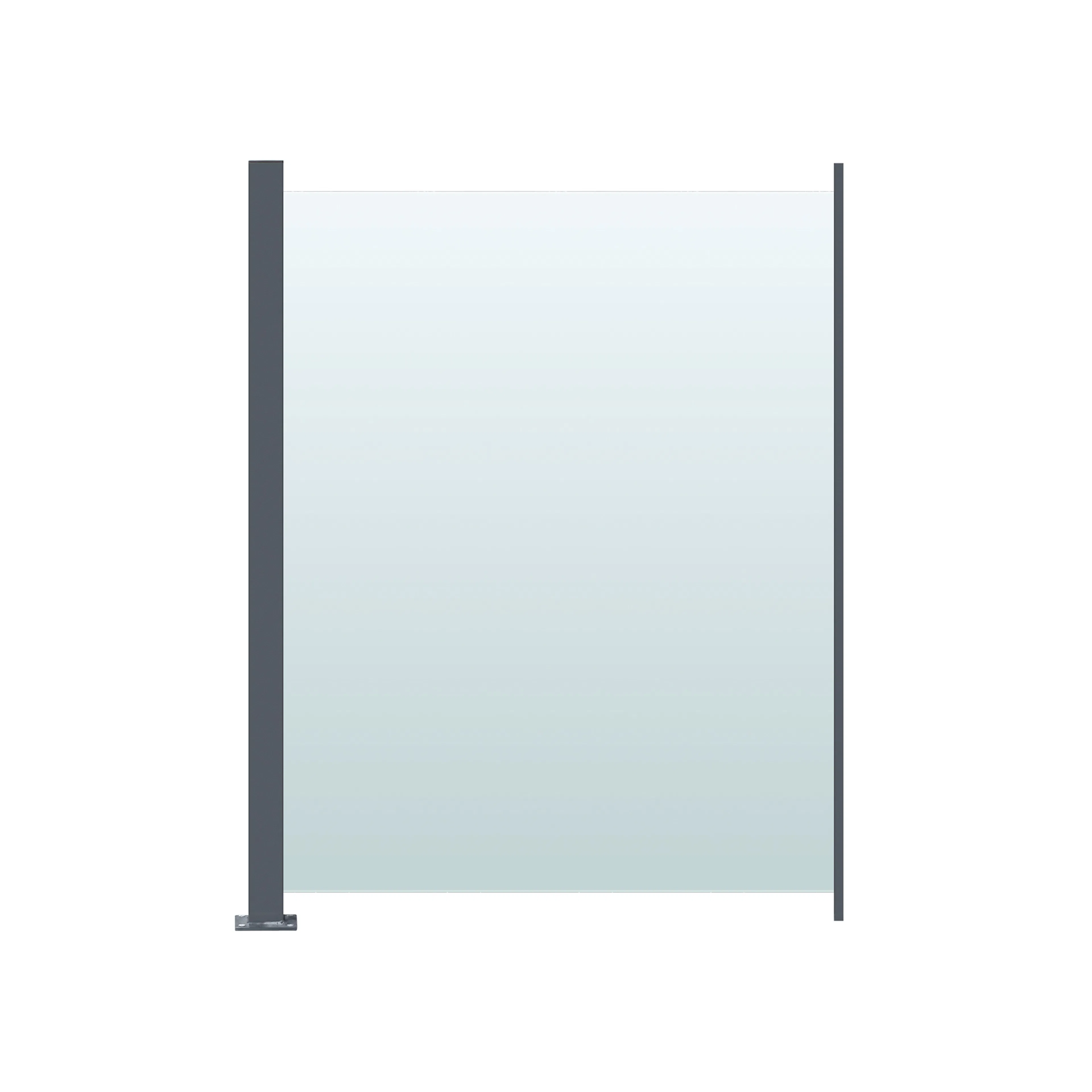Glasräcke Hortus Klarglas Inkl Modul & Stolpe 80 x 100 cm
