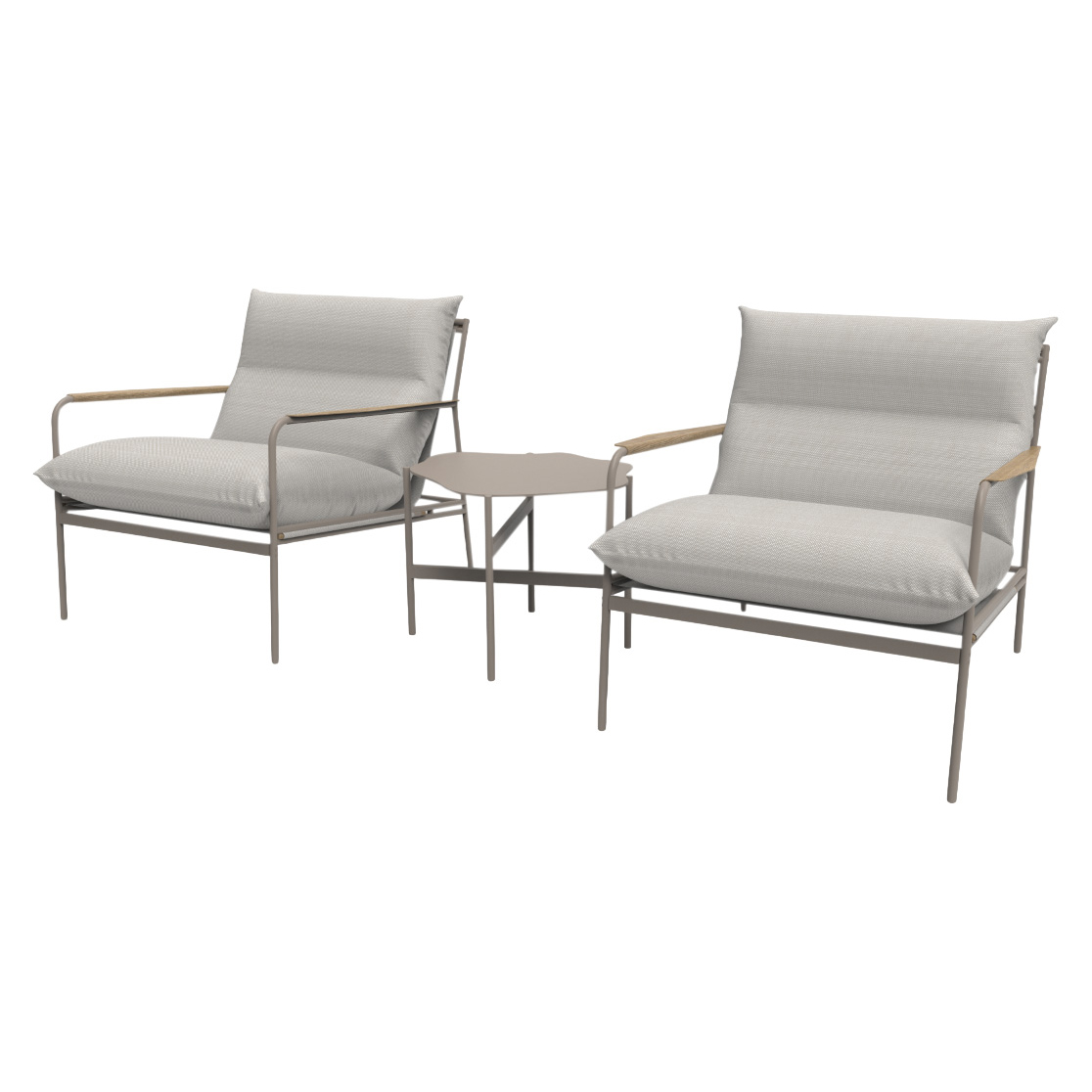 Loungeset ENVY DESIGN Madison 2st Louongefåtöljer med Sidobord