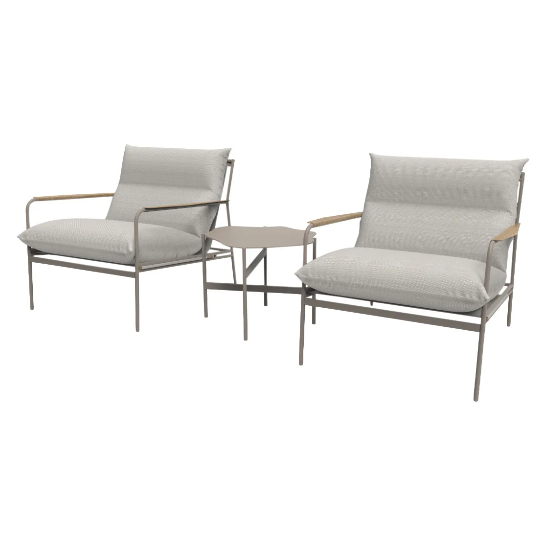 Loungeset ENVY DESIGN Madison 2st Louongefåtöljer med Sidobord