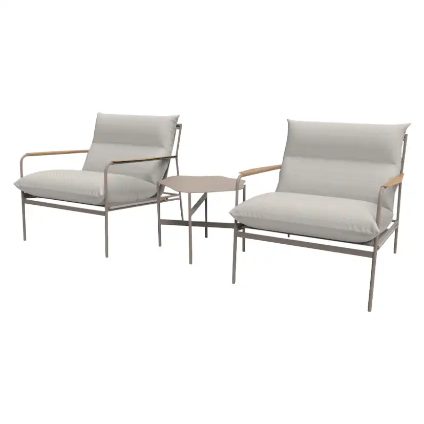 Loungeset ENVY DESIGN Madison 2st Louongefåtöljer med Sidobord