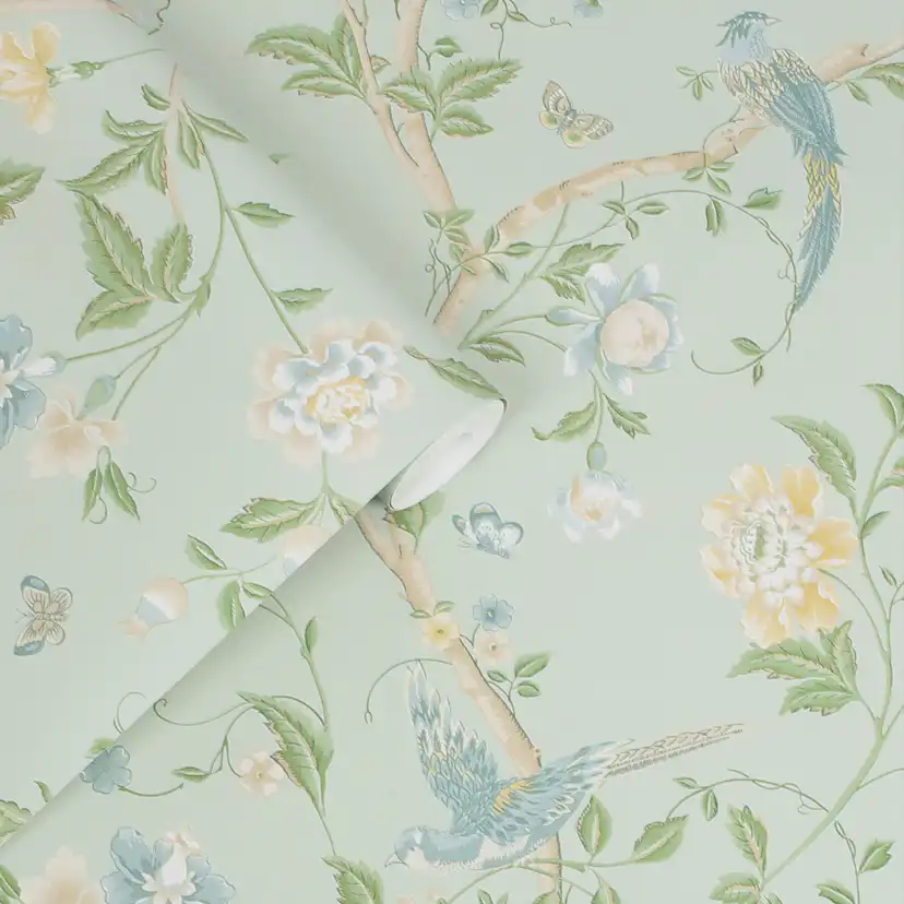 Tapet Laura Ashley Summer Palace Eau De Nil 121407