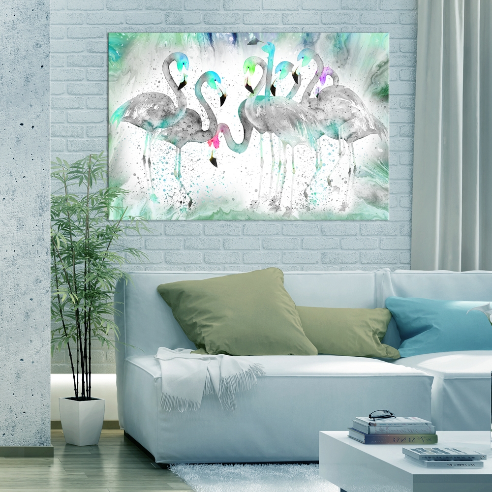 Tavla Arkiio Turquoise Flamingoes