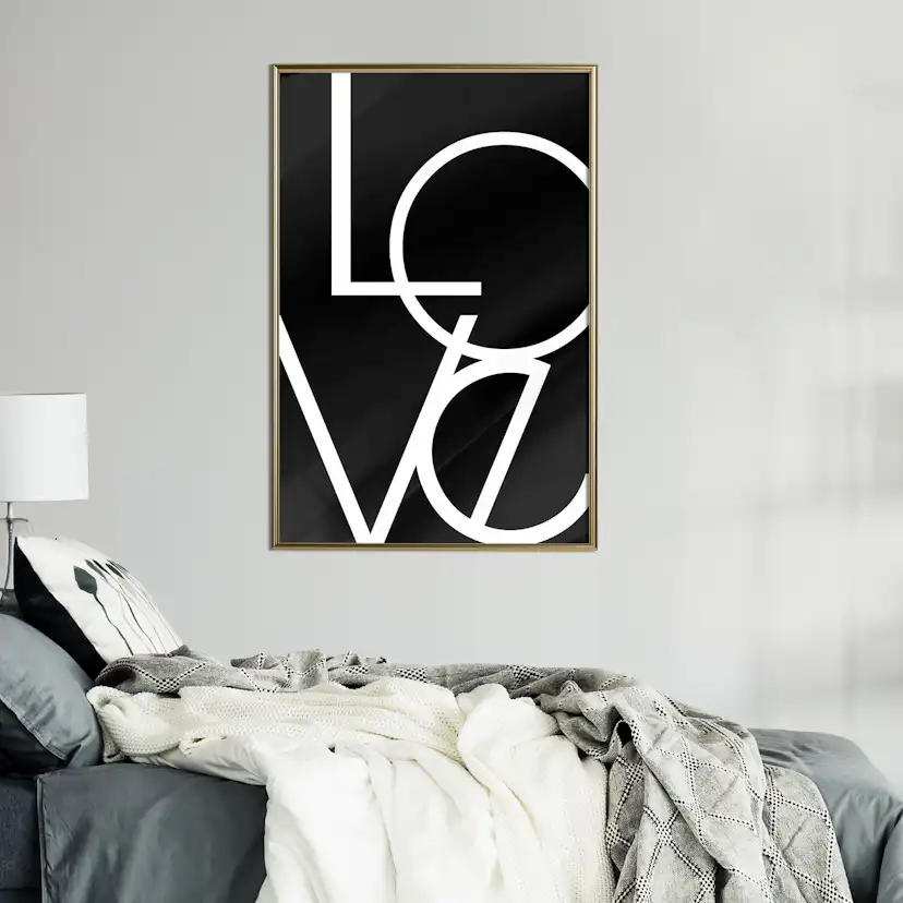 Poster Artgeist Affisch Love in Black and White