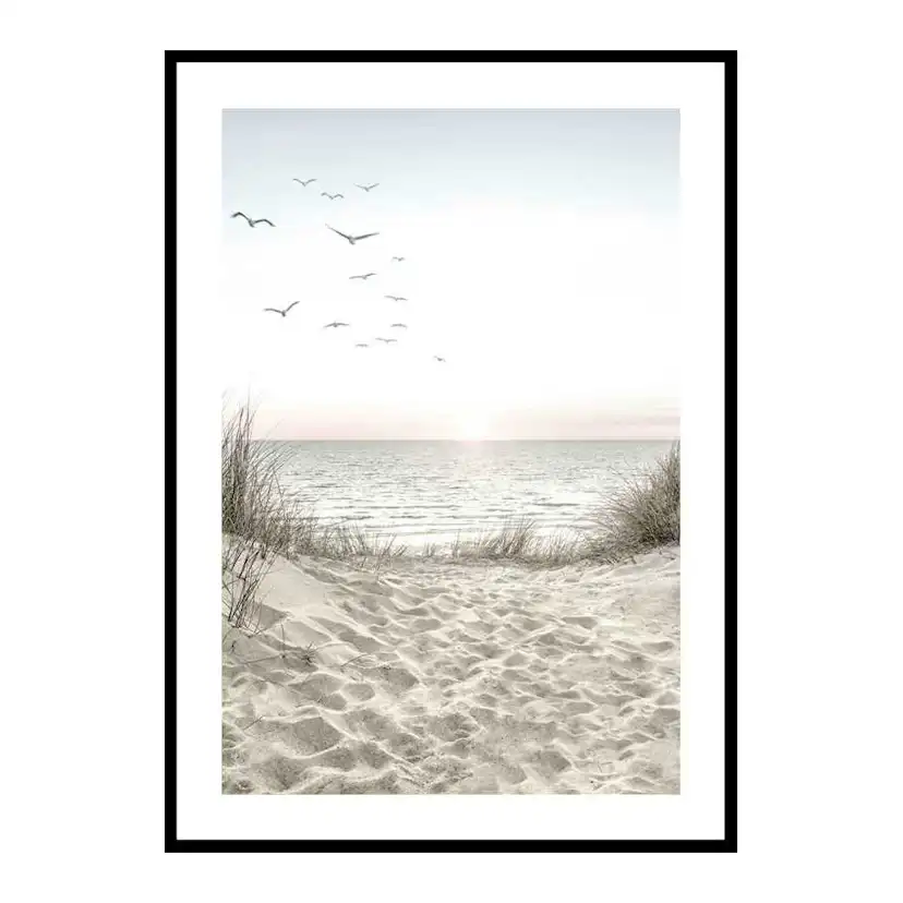 Poster Gallerix Seagulls Sandy Beach