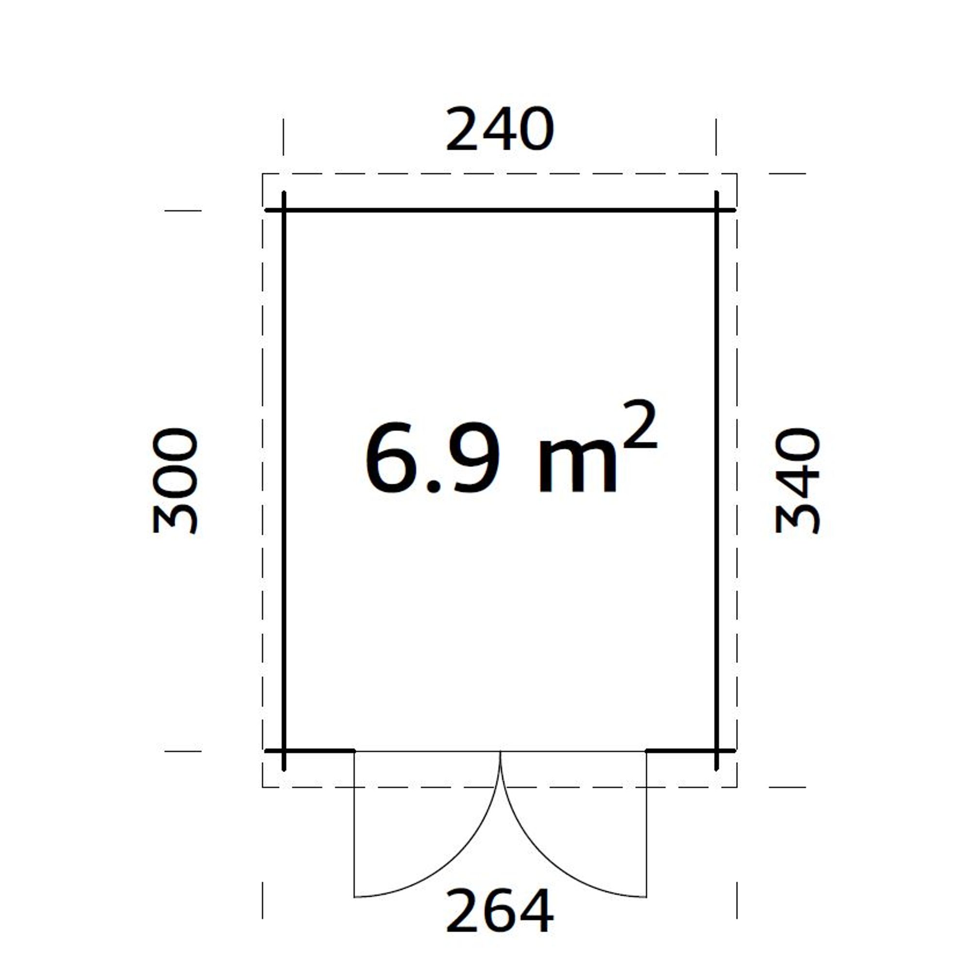 Ella 6,9 m2 PNT7012A2 Mörkgrå/Antracit
