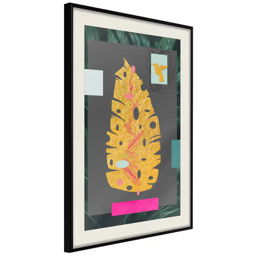 Poster Artgeist Affisch Golden Leaf