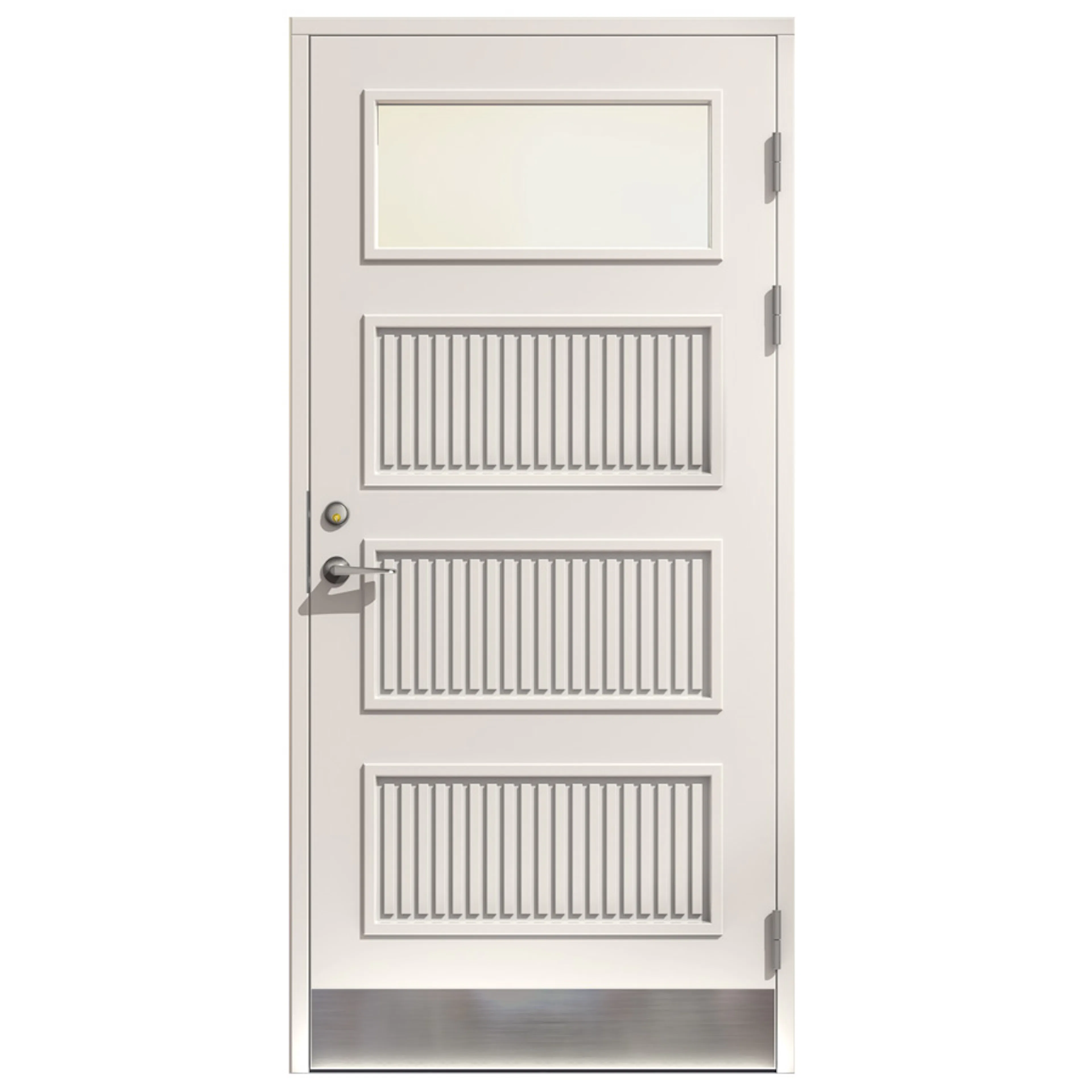Ytterdörr SnickarPer 1002G Raster Klarglas Vit