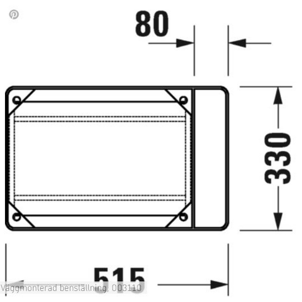 Benställning Duravit DuraSquare Vägghängd till Tvättställ