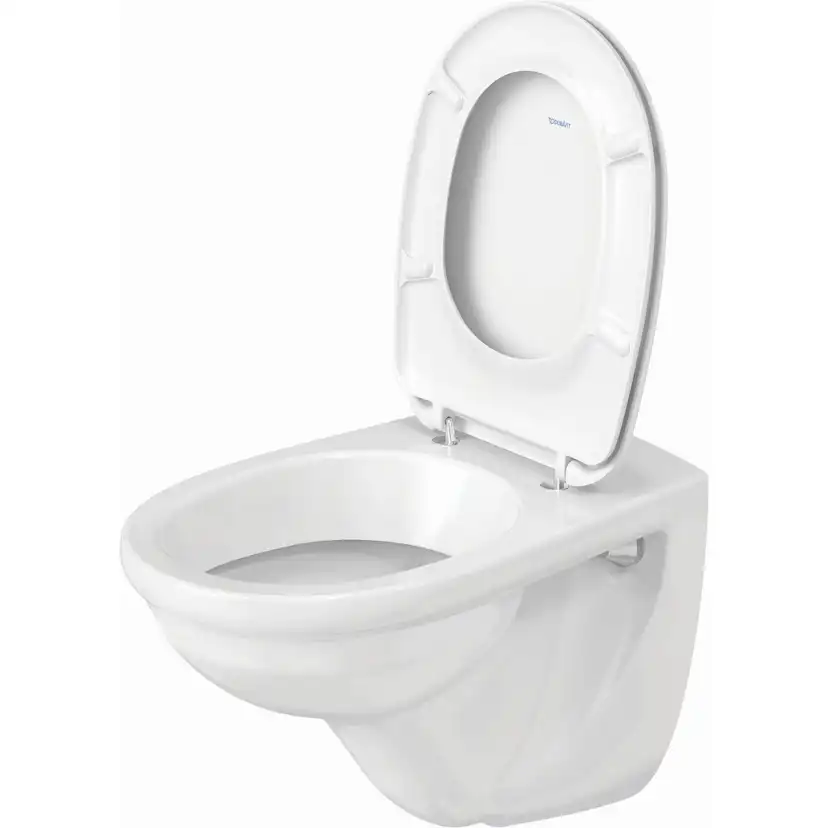 Toalettpaket Duravit D-Code med Vägghängd Toalettstol, Fixtur och Spolknapp