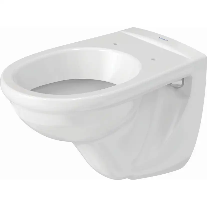 Toalettpaket Duravit D-Code med Vägghängd Toalettstol, Fixtur och Spolknapp