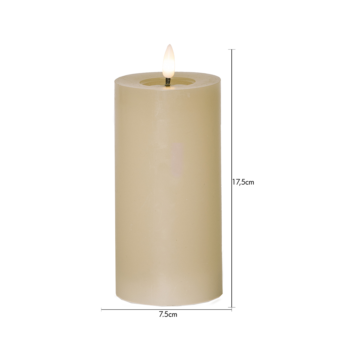 LED-Blockljus Star Trading Flamme Flow 17,5 cm