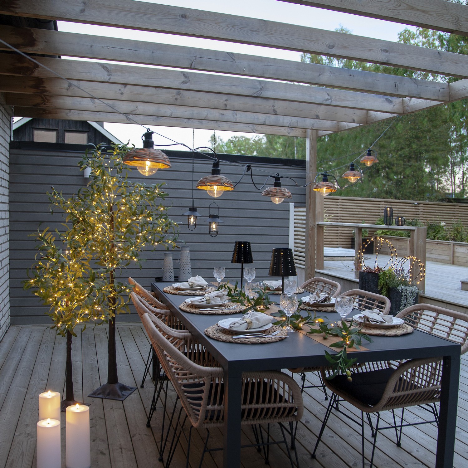 LED-Ljus Star Trading Flamme Rak Vit