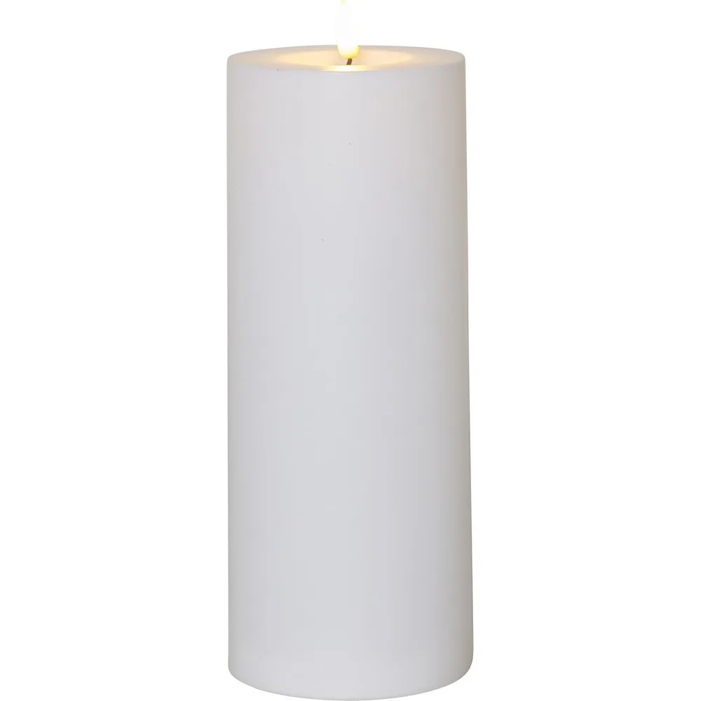 LED-Ljus Star Trading Flamme Rak Vit