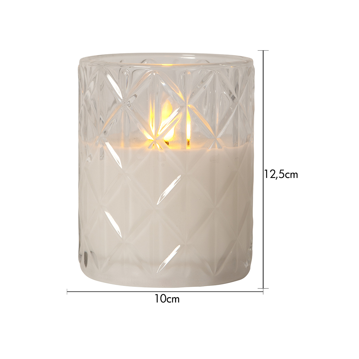 LED-Ljus Star Trading Flamme Romb 12,5 cm