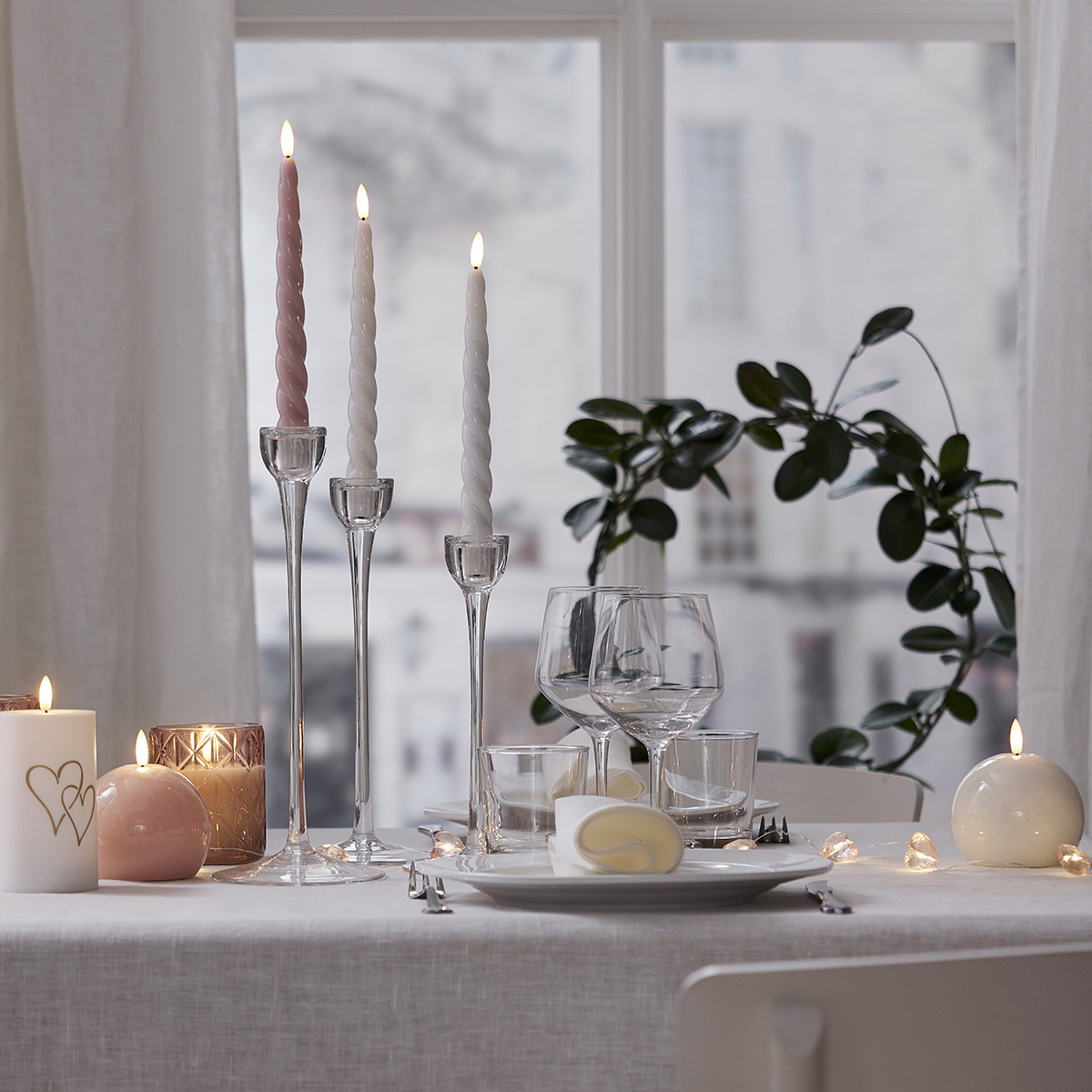 LED-Ljus Star Trading Flamme Romb 10 cm