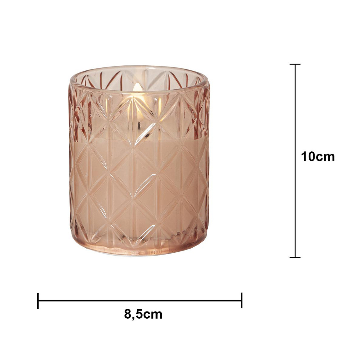 LED-Ljus Star Trading Flamme Romb 10 cm