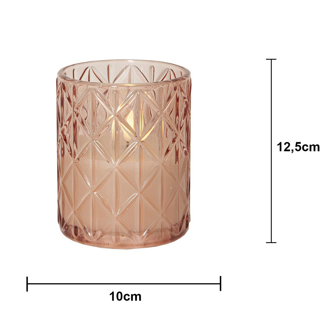 LED-Ljus Star Trading Flamme Romb 12,5 cm
