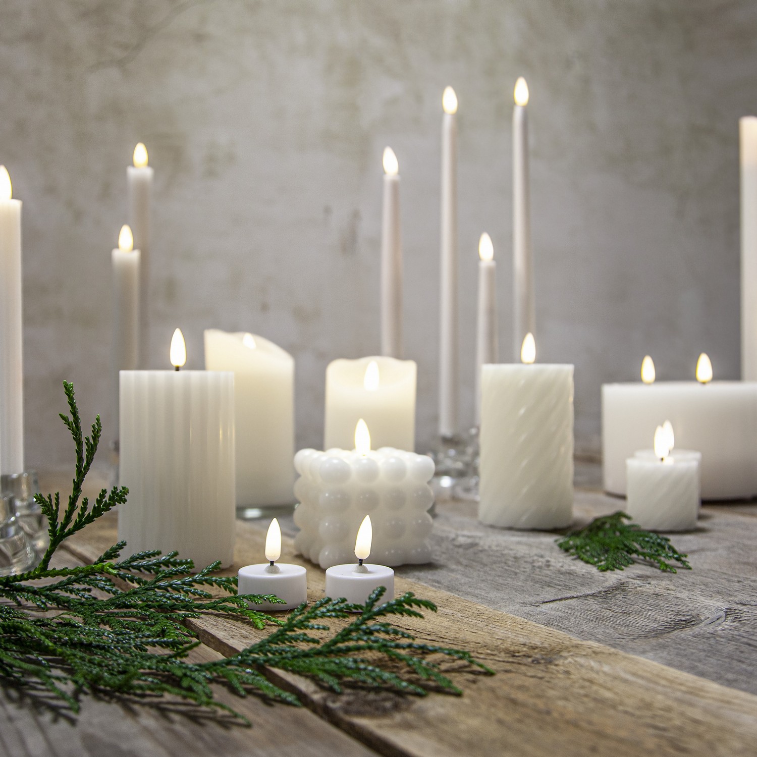 Blockljus Star Trading Flamme Stripe