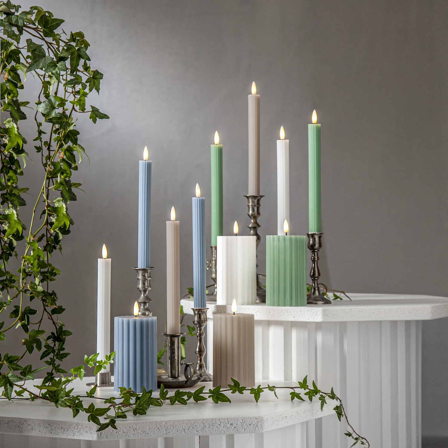 Blockljus Star Trading Flamme Stripe