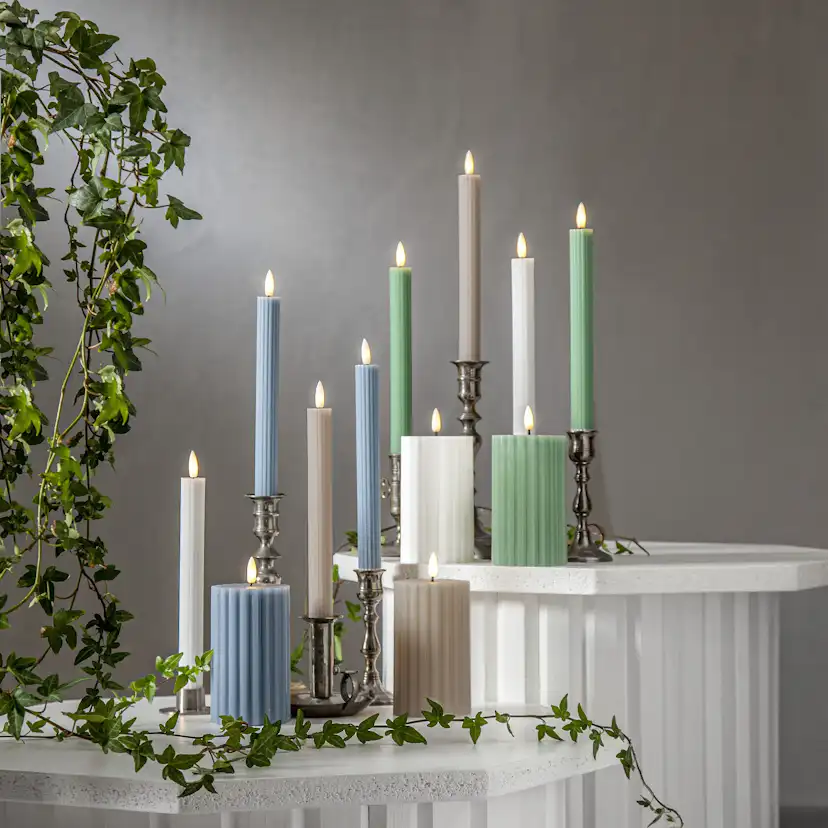 Blockljus Star Trading Flamme Stripe