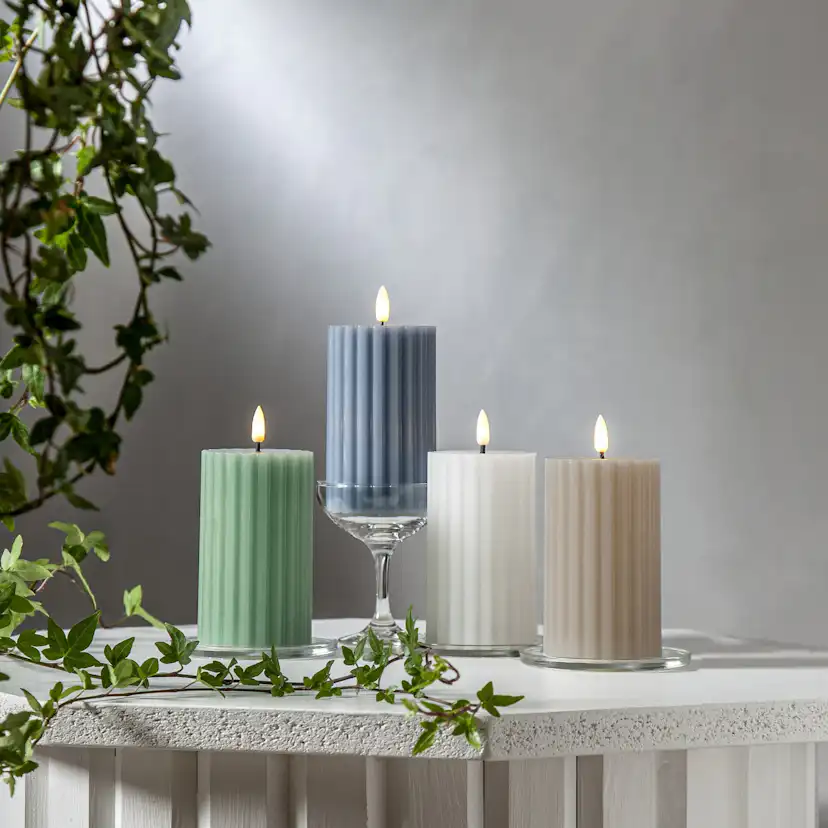 Blockljus Star Trading Flamme Stripe