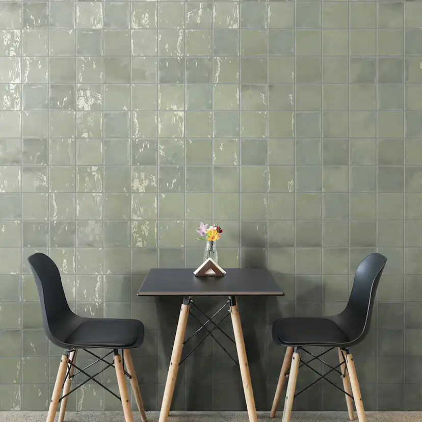 Kakel Lhådös Bristol Aquamarine 12,5x12,5 Blank cm