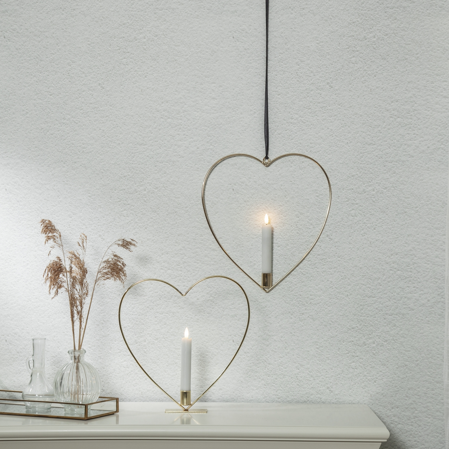 Inomhusdekoration Star Trading Flamme Heart Vägg