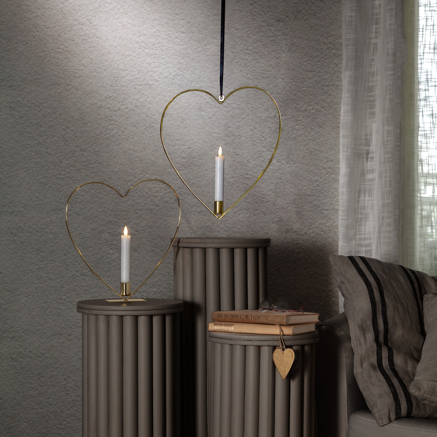 Inomhusdekoration Star Trading Flamme Heart Vägg