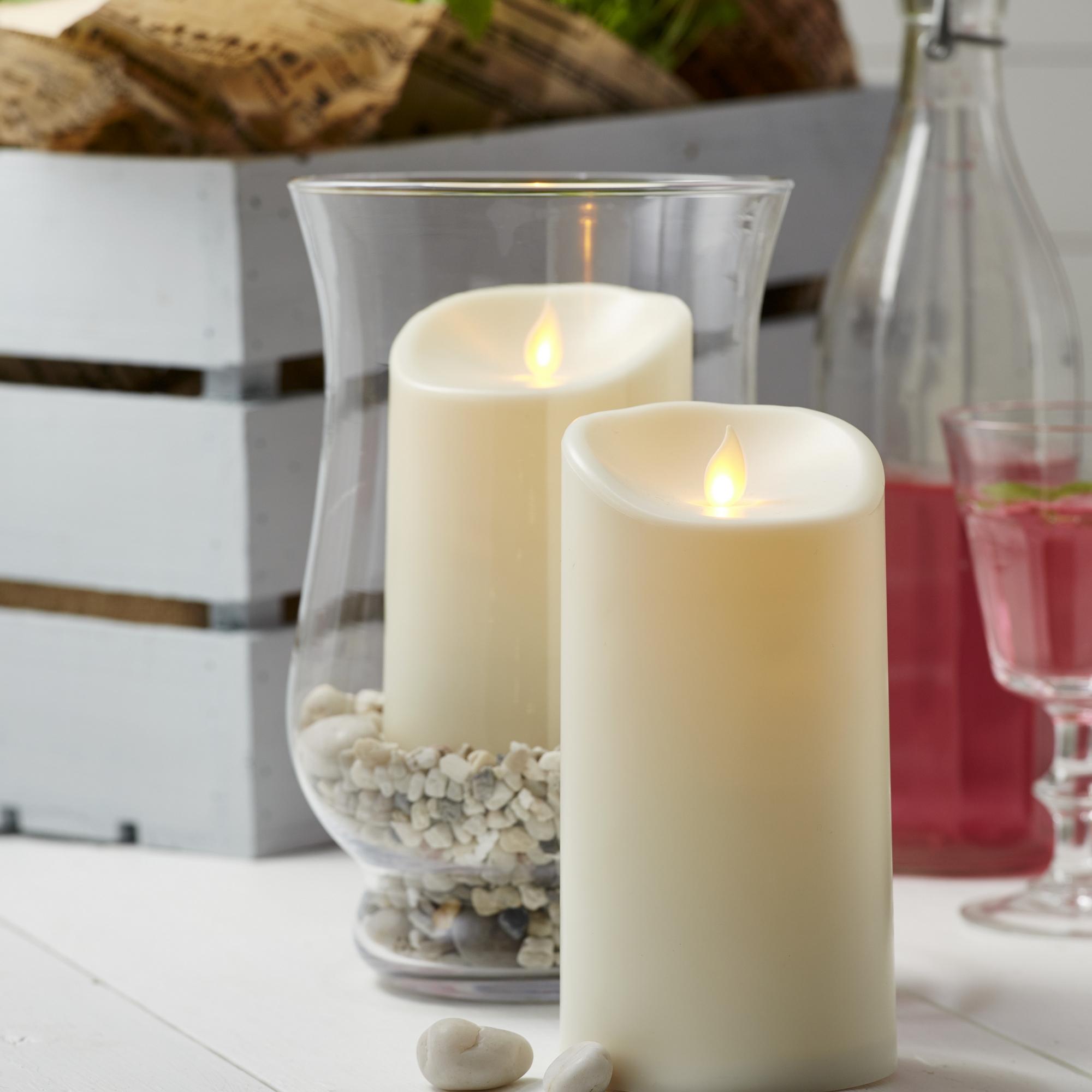 Blockljus Star Trading M-Twinkle LED Ivory