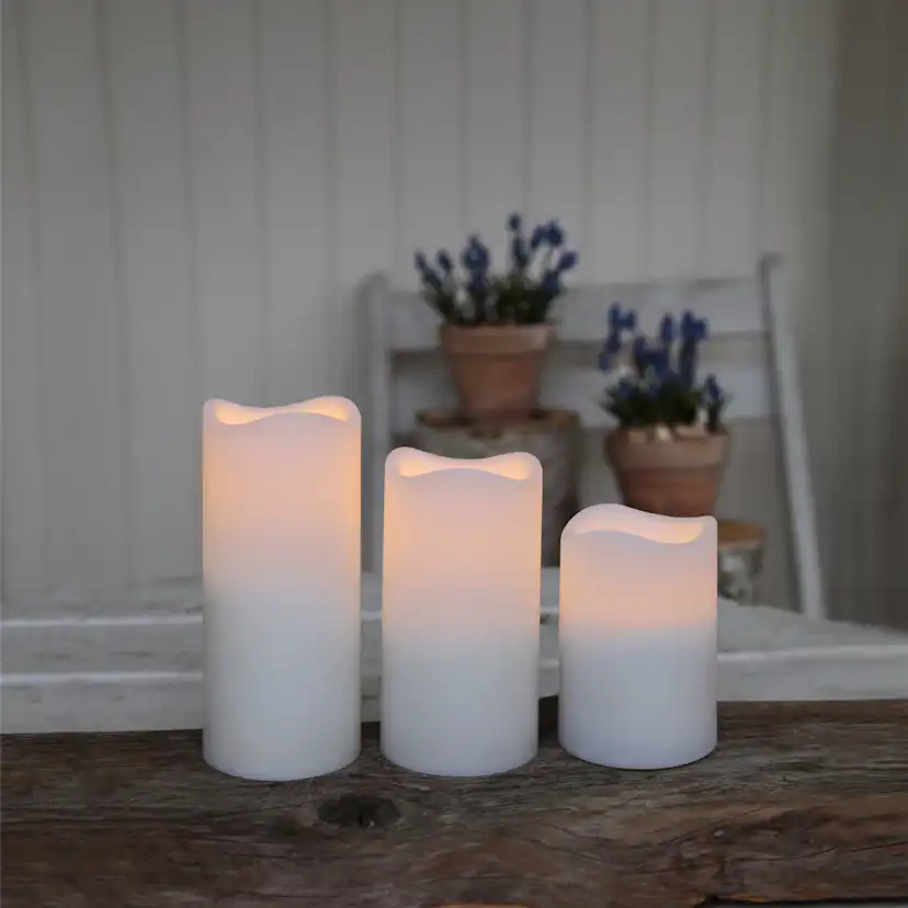 Blockljus Star Trading Paul LED 3-pack