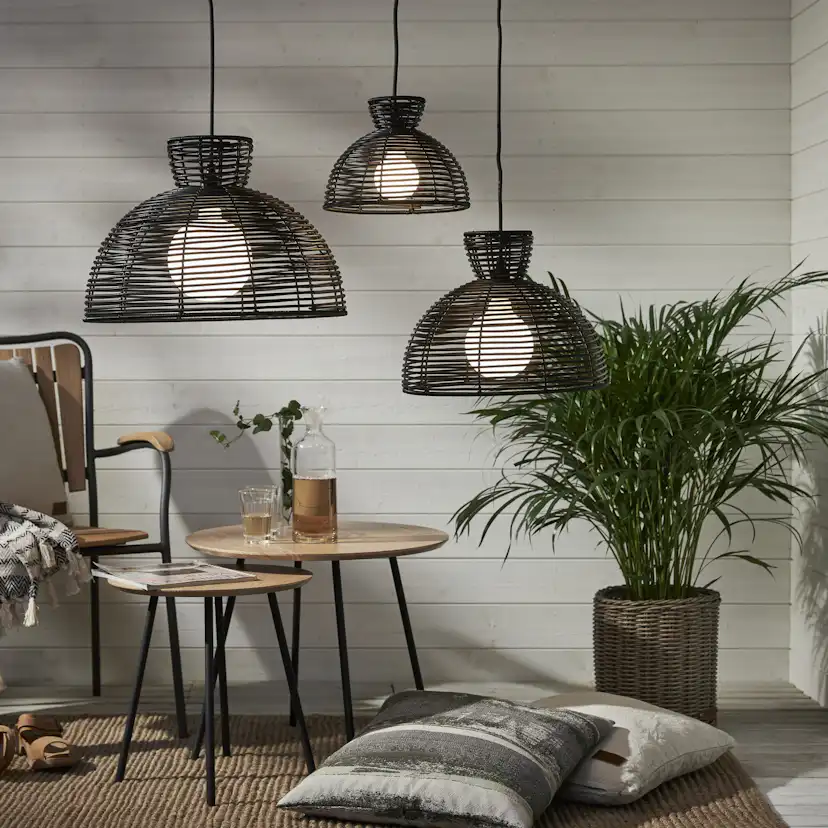 Lampskärm Star Trading Runde Svart