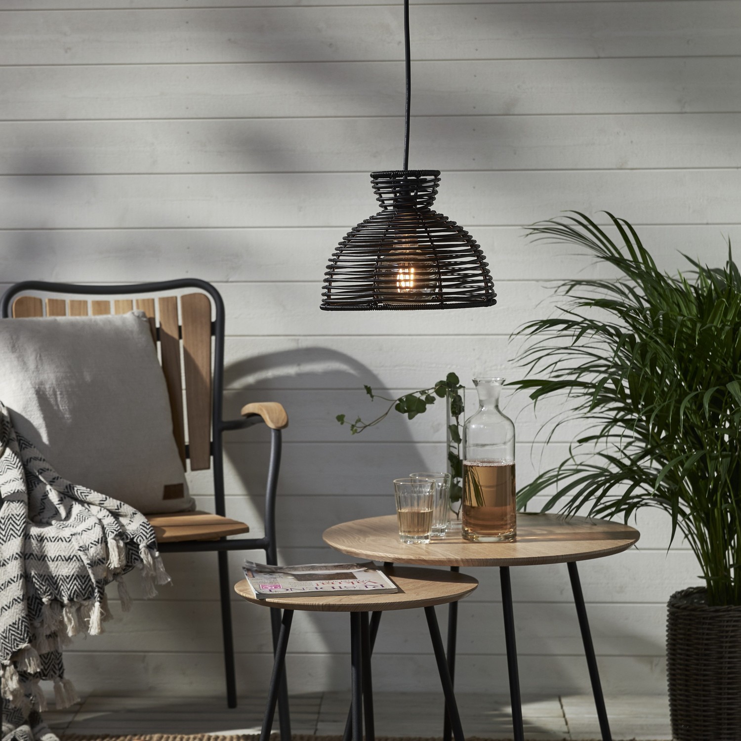 Lampskärm Star Trading Runde Svart