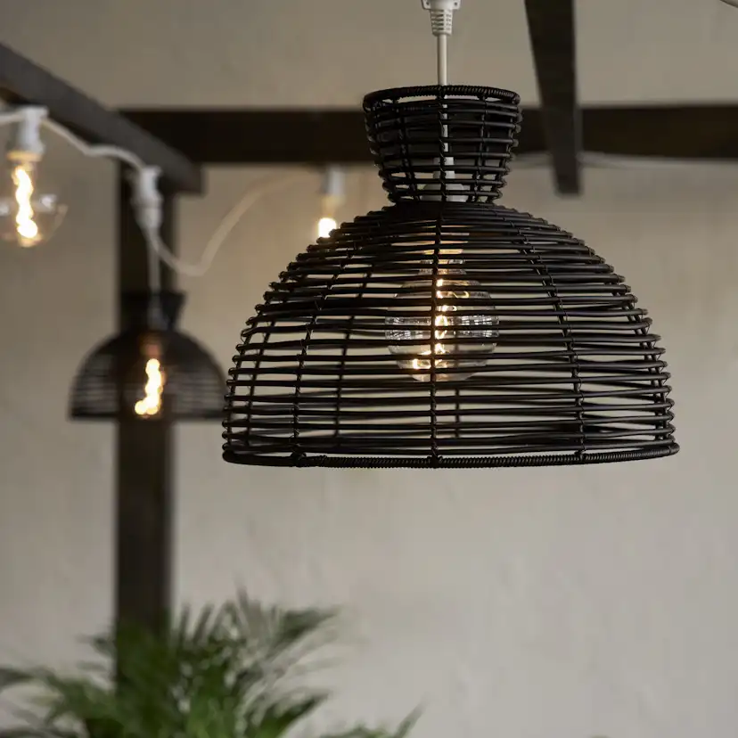 Lampskärm Star Trading Runde Svart