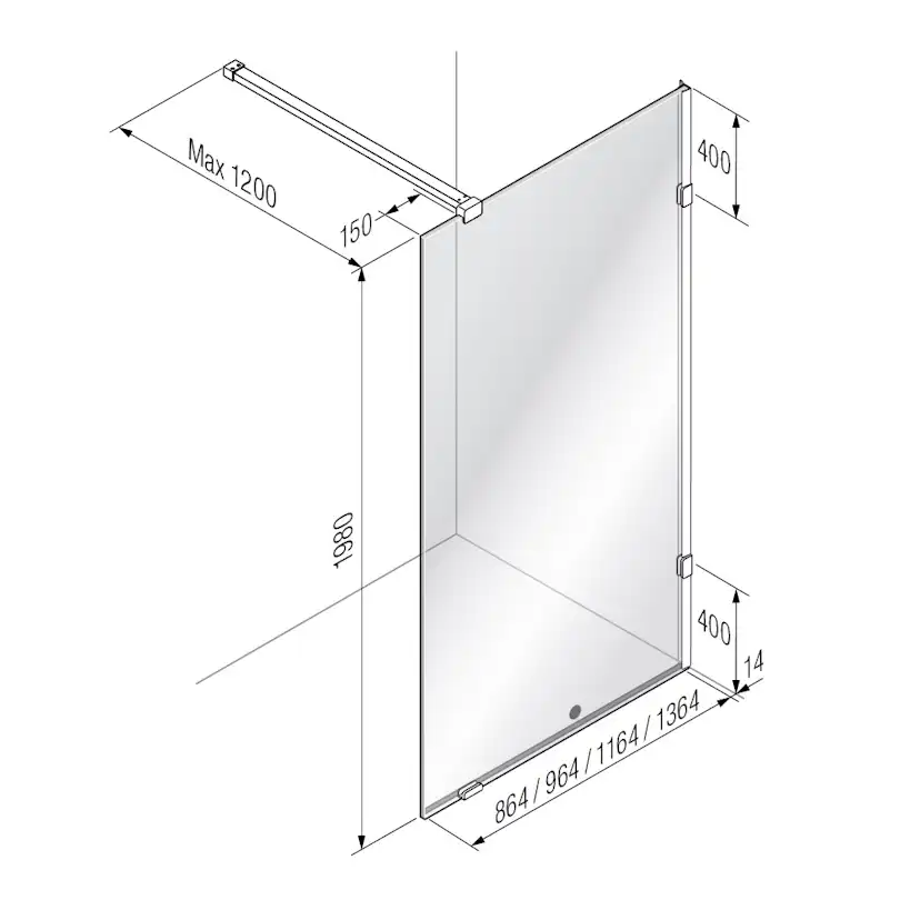 Duschvägg Alterna Luxor