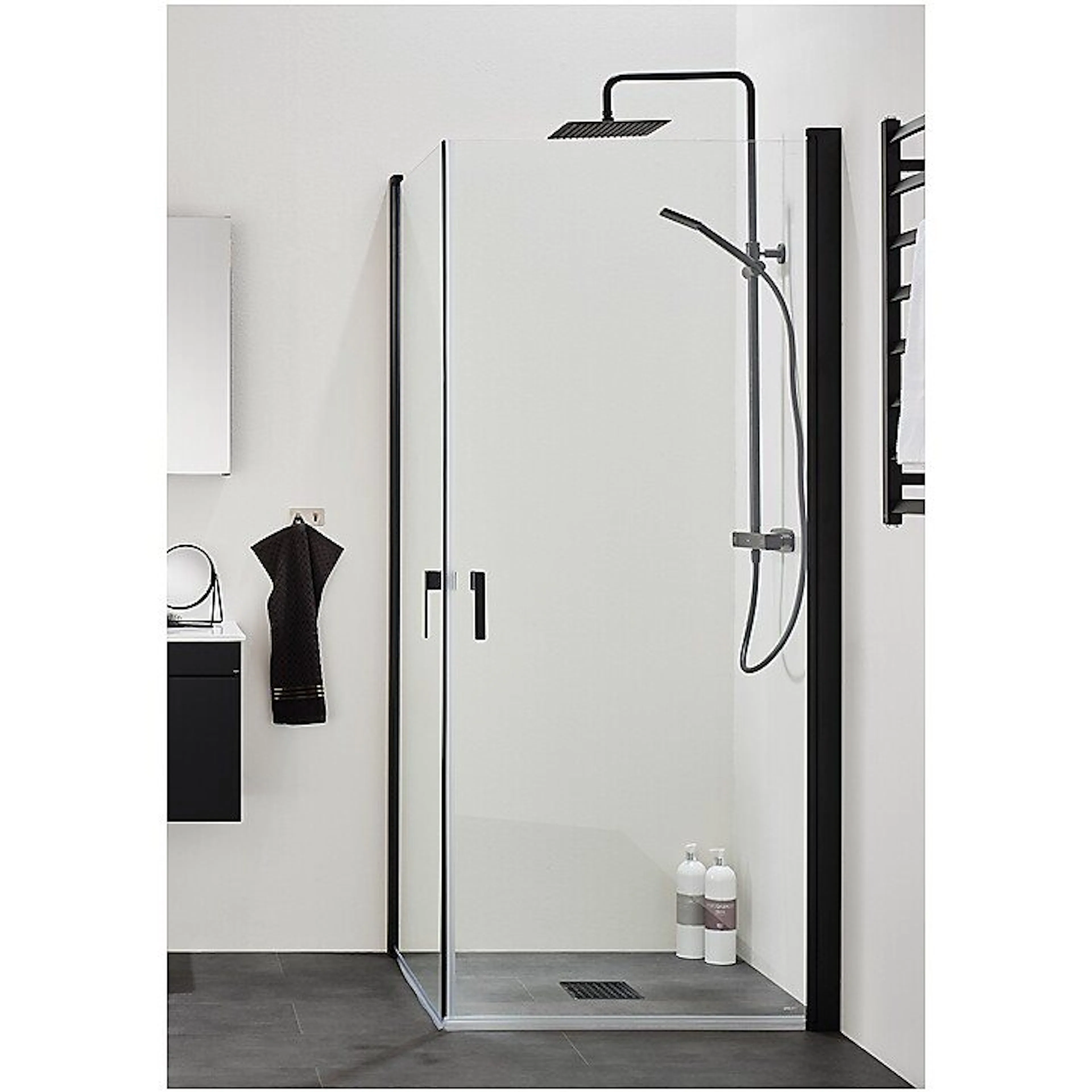 Duschhörn Hafa Igloo Pro Corner Klarglas Svart