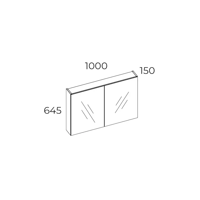Spegelskåp Swebad Hemavan utan Belysning