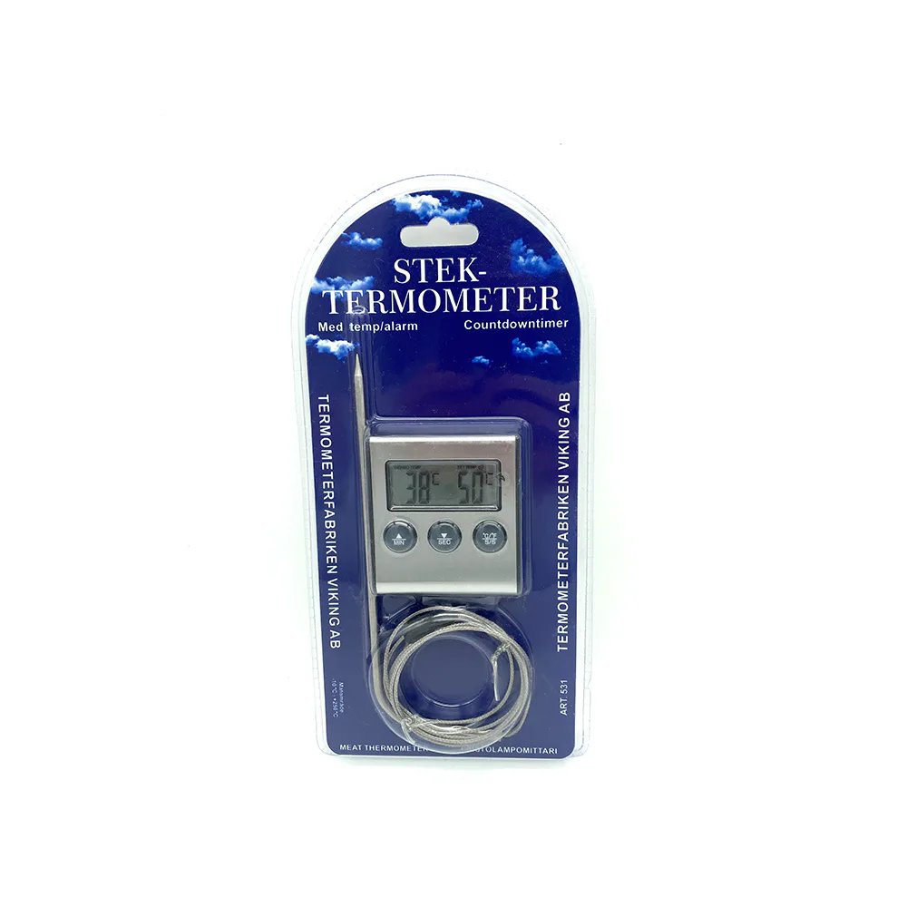 Stektermometer Termometerfabriken Viking Digital med Timer 531