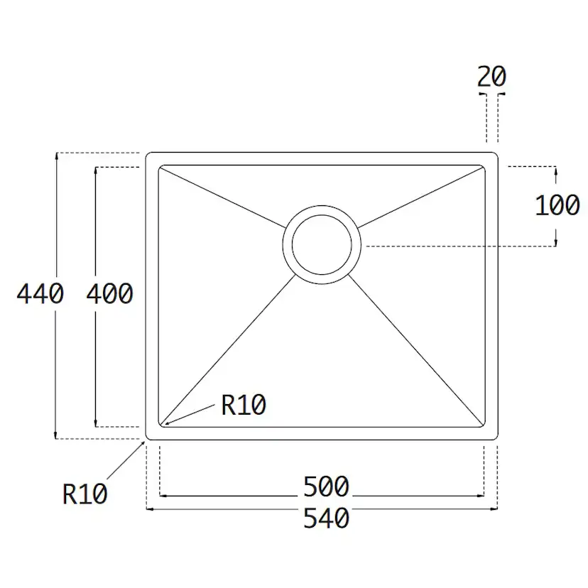 Diskho Lavabo Kubus 500 Soft