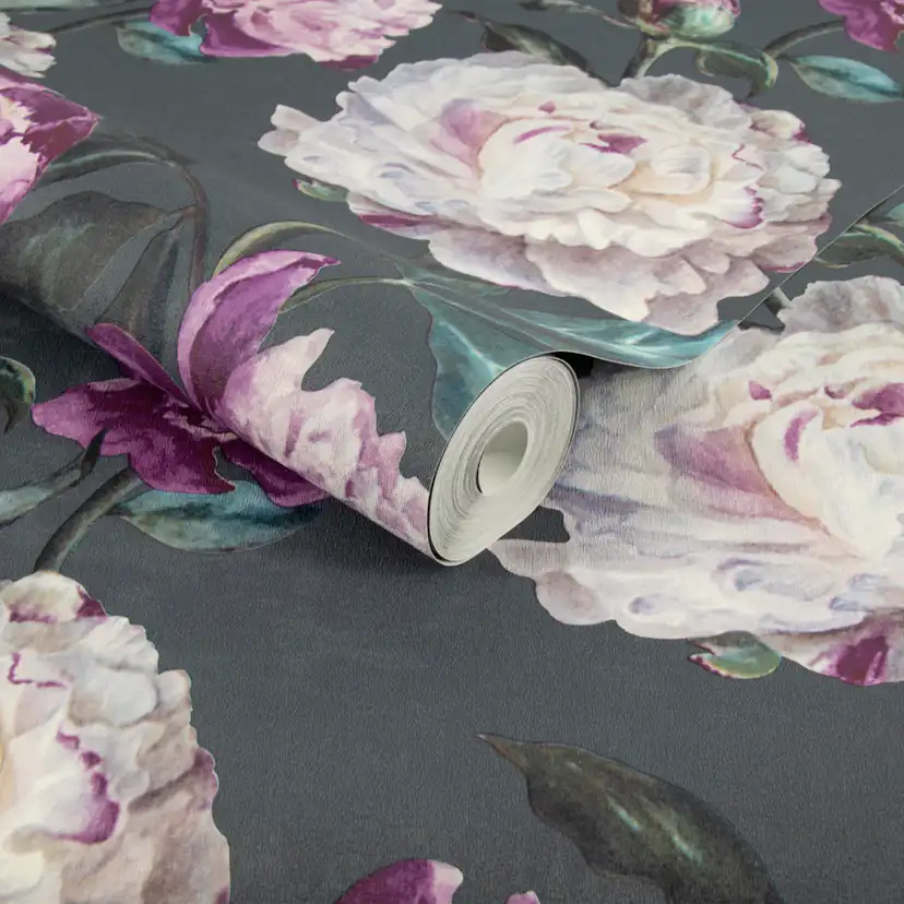 Tapet WOW Peony Mångfärgad