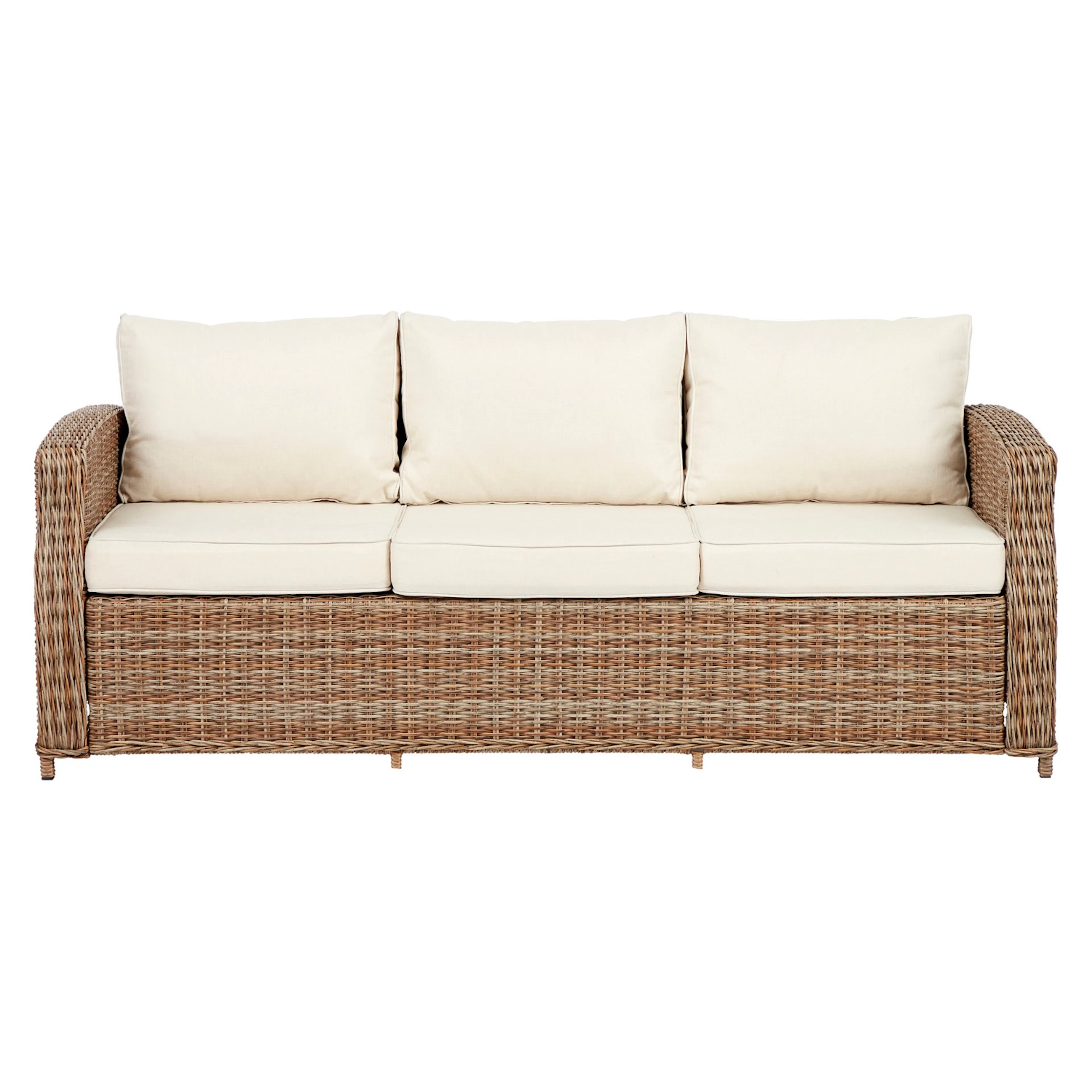 Loungesoffa VILA Gotland 3-sits Trädgårdssoffa i Konstrotting med Dynor