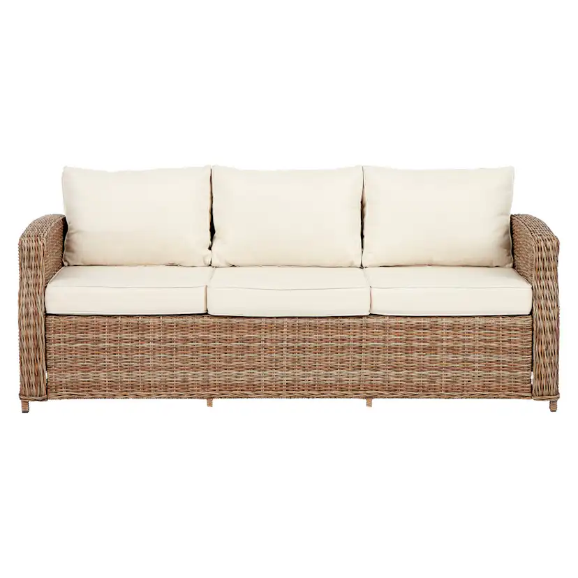 Loungesoffa VILA Gotland 3-sits Trädgårdssoffa i Konstrotting med Dynor