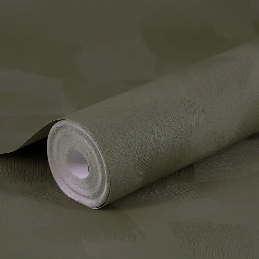 Tapet WOW Basic Stuc Kaki Grön