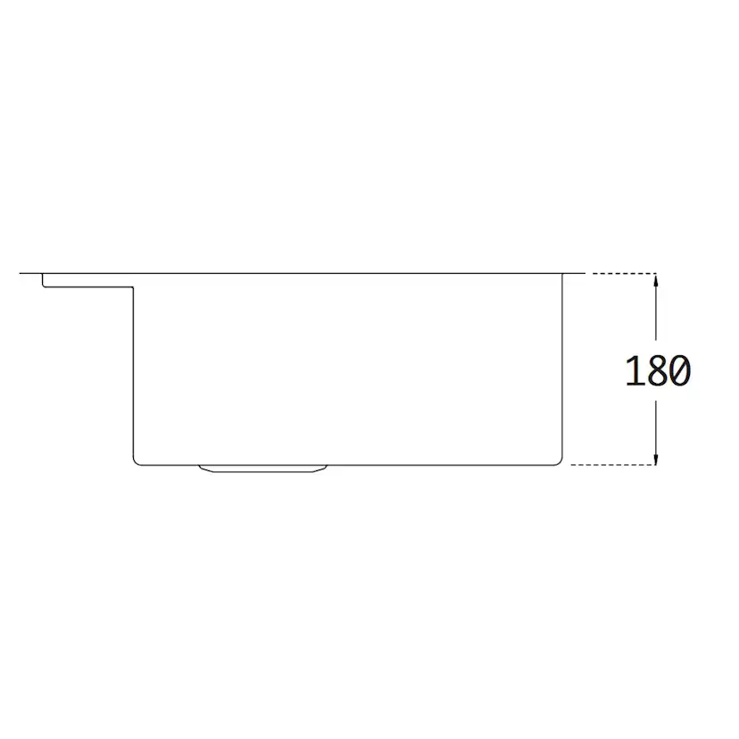 Diskho Lavabo Nexus 60 Rostfri 530 mm Enkel med Korgventil & Vattenlås